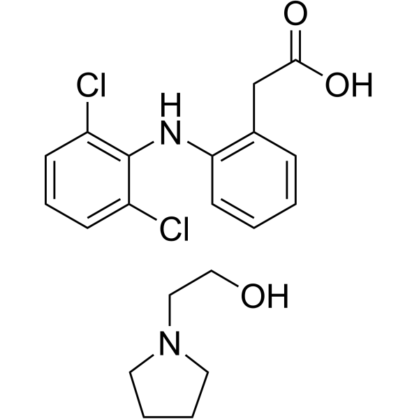 98%别名:双氯芬酸吡咯烷乙醇盐;2-((2,6-二氯苯基)氨基)苯乙酸 1